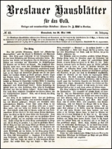 Breslauer Hausblätter für das Volk. Jg. 4, Nr. 42 (1866)