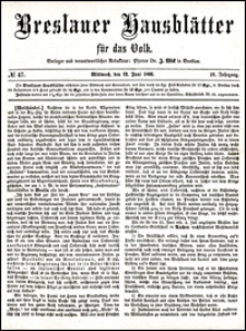 Breslauer Hausblätter für das Volk. Jg. 4, Nr. 47 (1866)