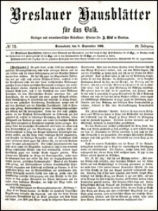 Breslauer Hausblätter für das Volk. Jg. 4, Nr. 72 (1866)