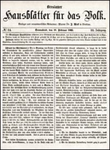 Breslauer Hausblätter für das Volk. Jg. 3, Nr. 14 (1865)