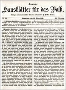 Breslauer Hausblätter für das Volk. Jg. 3, Nr. 20 (1865)