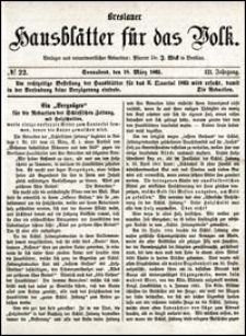 Breslauer Hausblätter für das Volk. Jg. 3, Nr. 22 (1865)