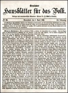 Breslauer Hausblätter für das Volk. Jg. 3, Nr. 26 (1865)