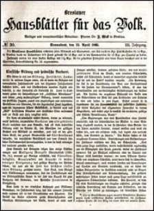 Breslauer Hausblätter für das Volk. Jg. 3, Nr. 30 (1865)