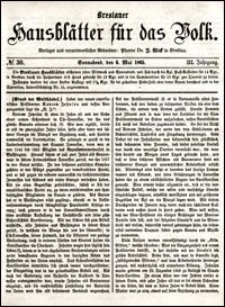 Breslauer Hausblätter für das Volk. Jg. 3, Nr. 36 (1865)