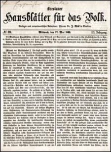 Breslauer Hausblätter für das Volk. Jg. 3, Nr. 39 (1865)