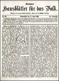 Breslauer Hausblätter für das Volk. Jg. 3, Nr. 48 (1865)