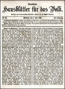 Breslauer Hausblätter für das Volk. Jg. 3, Nr. 53 (1865)