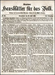 Breslauer Hausblätter für das Volk. Jg. 3, Nr. 58 (1865)
