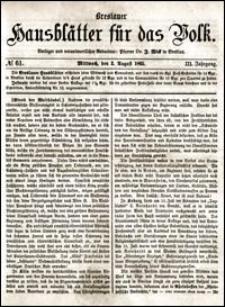Breslauer Hausblätter für das Volk. Jg. 3, Nr. 61 (1865)
