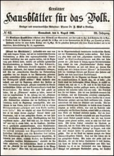 Breslauer Hausblätter für das Volk. Jg. 3, Nr. 62 (1865)