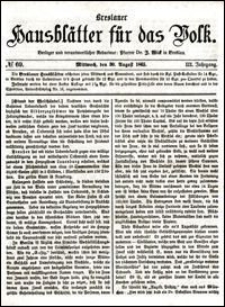 Breslauer Hausblätter für das Volk. Jg. 3, Nr. 69 (1865)