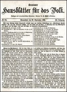 Breslauer Hausblätter für das Volk. Jg. 3, Nr. 78 (1865)