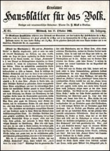 Breslauer Hausblätter für das Volk. Jg. 3, Nr. 81 (1865)