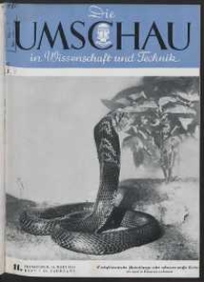 Die Umschau : Wochenschschrift über die Fortschritte in Wissenschaft und Technik. 45. Jahrgang, 1941, Heft 11