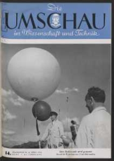 Die Umschau : Wochenschschrift über die Fortschritte in Wissenschaft und Technik. 45. Jahrgang, 1941, Heft 14