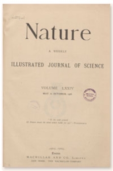 Nature : a Weekly Illustrated Journal of Science. Volume 74, 1906 October 25, [No. 1930]