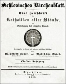 Schlesisches Kirchenblatt. Jg. 5, Inhalts-Verzeichniß (1839)