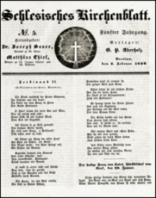 Schlesisches Kirchenblatt. Jg. 5, Nr. 5 (1839)