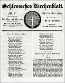 Schlesisches Kirchenblatt. Jg. 5, Nr. 47 (1839)