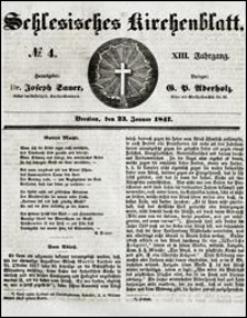 Schlesisches Kirchenblatt. Jg. 13, Nr. 4 (1847) + Beilage