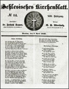 Schlesisches Kirchenblatt. Jg. 13, Nr. 14 (1847) + Beilage