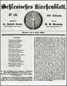 Schlesisches Kirchenblatt. Jg. 13, Nr. 19 (1847) + Beilage