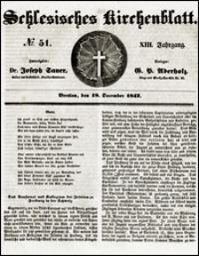 Schlesisches Kirchenblatt. Jg. 13, Nr. 51 (1847) + Beilage