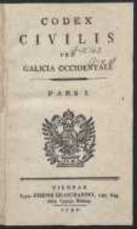 Codex Civilis Pro Galicia Occidentali. Ps. 1