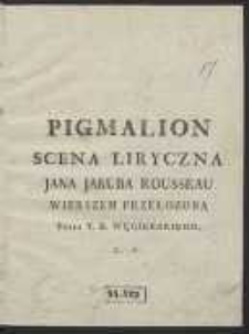 Pigmalion : Scena Liryczna