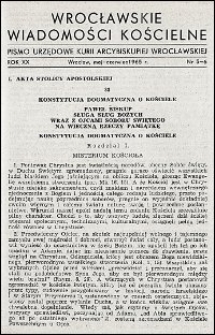 Wrocławskie Wiadomości Kościelne. R. 20, 1965, nr 5-6