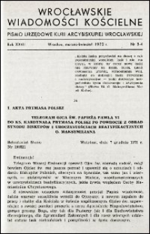 Wrocławskie Wiadomości Kościelne. R. 27, 1972, nr 3-4