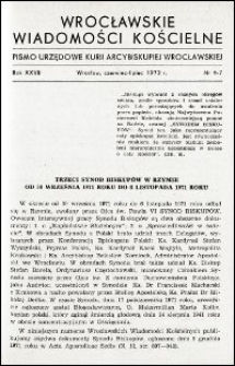 Wrocławskie Wiadomości Kościelne. R. 27, 1972, nr 6-7