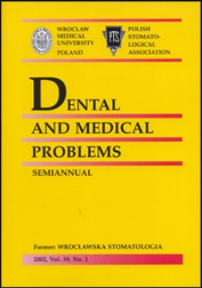 Dental and Medical Problems 2013, Vol 50, nr 2