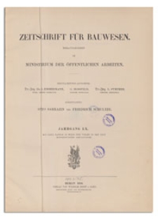 Zeitschrift für Bauwesen, Jr. LX, 1910, H. 1-3