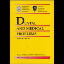 Dental and Medical Problems, 2015, Vol. 52, nr 2