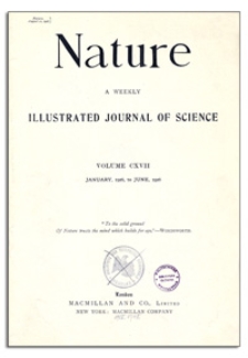 Nature : a Weekly Illustrated Journal of Science. Volume 117, 1926 March 27, [No. 2943]