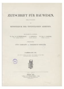 Zeitschrift für Bauwesen, Jr. LV, 1905, H. 4-6