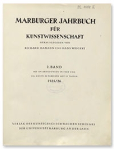 Marburger Jahrbuch für Kunstwissenschaft. Bd. 2
