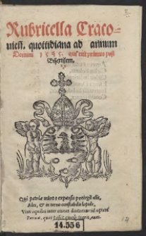 Rubricella Cracovien[sis] quottidiana ad annum Domini 1545 qui erit primus post Bisextilem