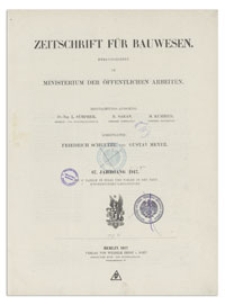 Zeitschrift für Bauwesen, Jr. 67, 1917, H. 4-6