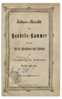 Jahresbericht der Handelskammer für die Kreise Hirschberg und Schönau zu Hirschberg in Schlesien für das Jahr 1891