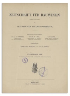 Zeitschrift für Bauwesen, Jr. 71, 1921, H. 10-12