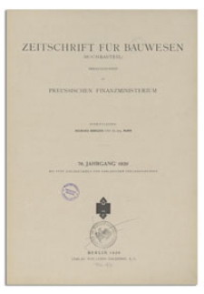 Zeitschrift für Bauwesen, Jr. 76, 1926, H. 7-9