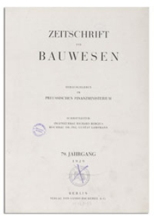 Zeitschrift für Bauwesen, Jr. 79, 1929, H. 6