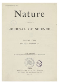 Nature : a Weekly Journal of Science. Volume 130, 1932 September 17, No. 3281