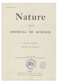 Nature : a Weekly Journal of Science. Volume 137, 1936 March 14, No. 3463