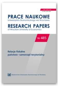 Spis treści [Prace Naukowe Uniwersytetu Ekonomicznego we Wrocławiu = Research Papers of Wrocław University of Economics; 2017; Nr 485]