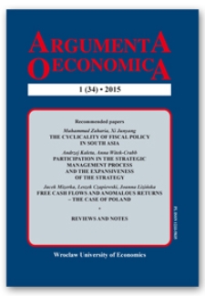 Spis treści [Argumenta Oeconomica, 2015, Nr 1 (34)]