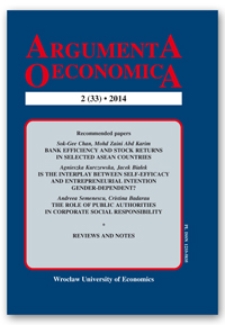 Spis treści [Argumenta Oeconomica, 2014, Nr 2 (33)]